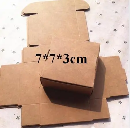 Недорогая подарочная картонная коробка из крафт-бумаги 100 шт. маленькая