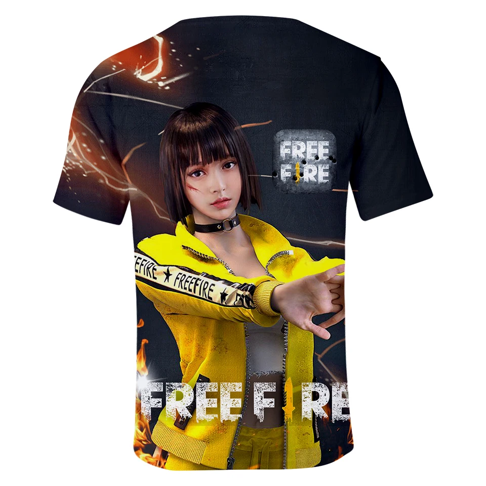 Новое поступление, футболка с принтом Free Fire, мужские/женские летние дышащие футболки с коротким рукавом, крутые Топы FreeFire