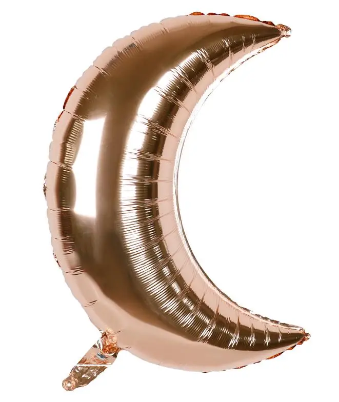 1pc rose gold moon 1 шт гигантские ракеты астронавт фольгированные шары для маленьких мальчиков super hero Сувенирные игрушки с днем рождения вечерние украшения Дети космического пространства шары - Цвет: 1pc rose gold moon
