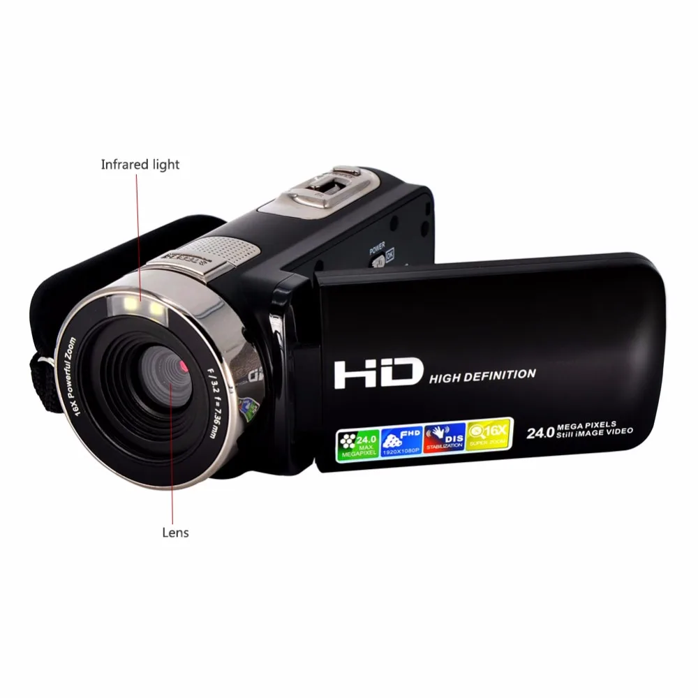 Marvie hdv t38 Full HD видео Камера видеокамера 1080 P цифрового 16X цифровой зум 24mp