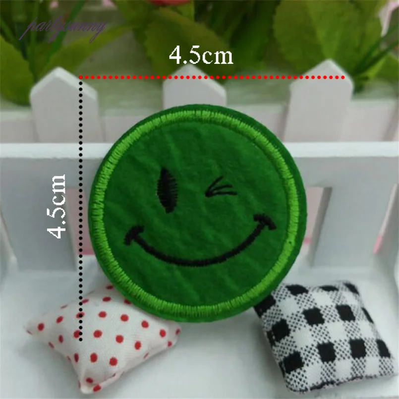 PF Большой Улыбающееся Лицо Железа На Патчи Вышитые Патч для Одежды Топы