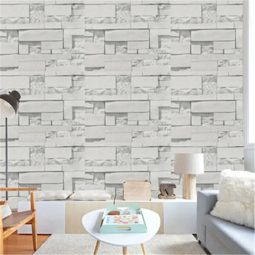 DIY мультяшная белая кирпичная настенная наклейка для детской комнаты домашний