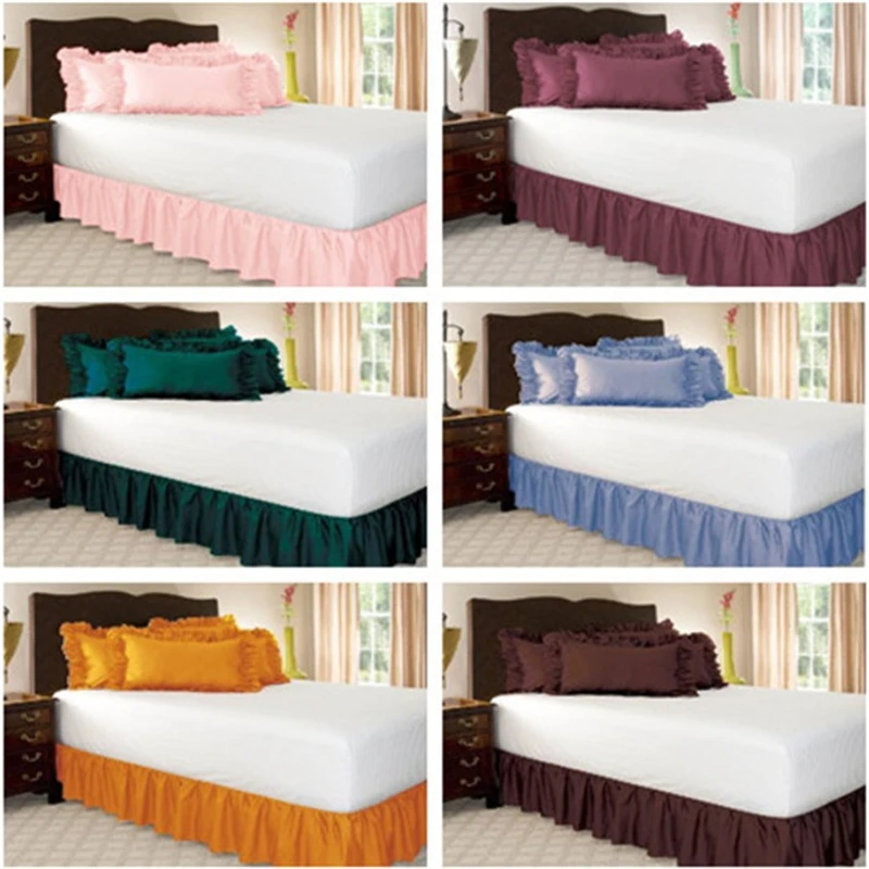 Elastic belt bed skirt solid bedspread mattress furniture protector Twin/Full/Queen without surface | Дом и сад
