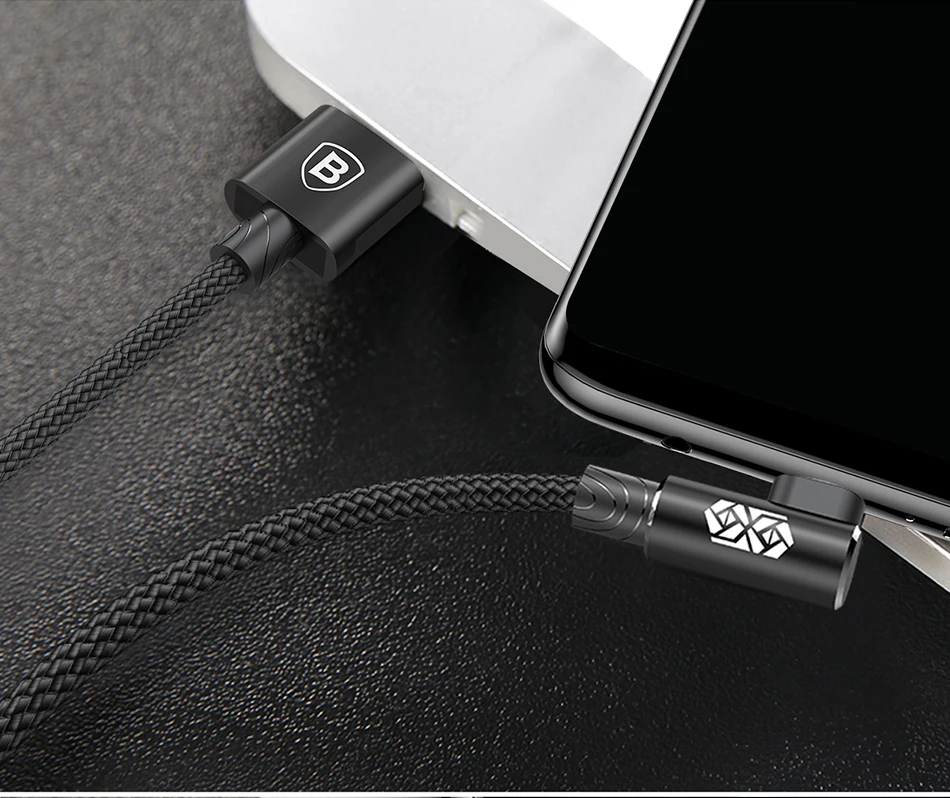 Baseus Тип разъемом спецификации usb type-C кабель для samsung Note8 S8 крепление для спортивной камеры Xiao mi A1 мобильного телефона Тип C Быстрый зарядный кабель usb Тип C Зарядное устройство кабель