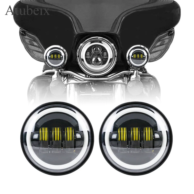 Светодиодные противотуманные фары для мотоцикла 2 шт. 4 5 дюйма 30 Вт 1/2 |