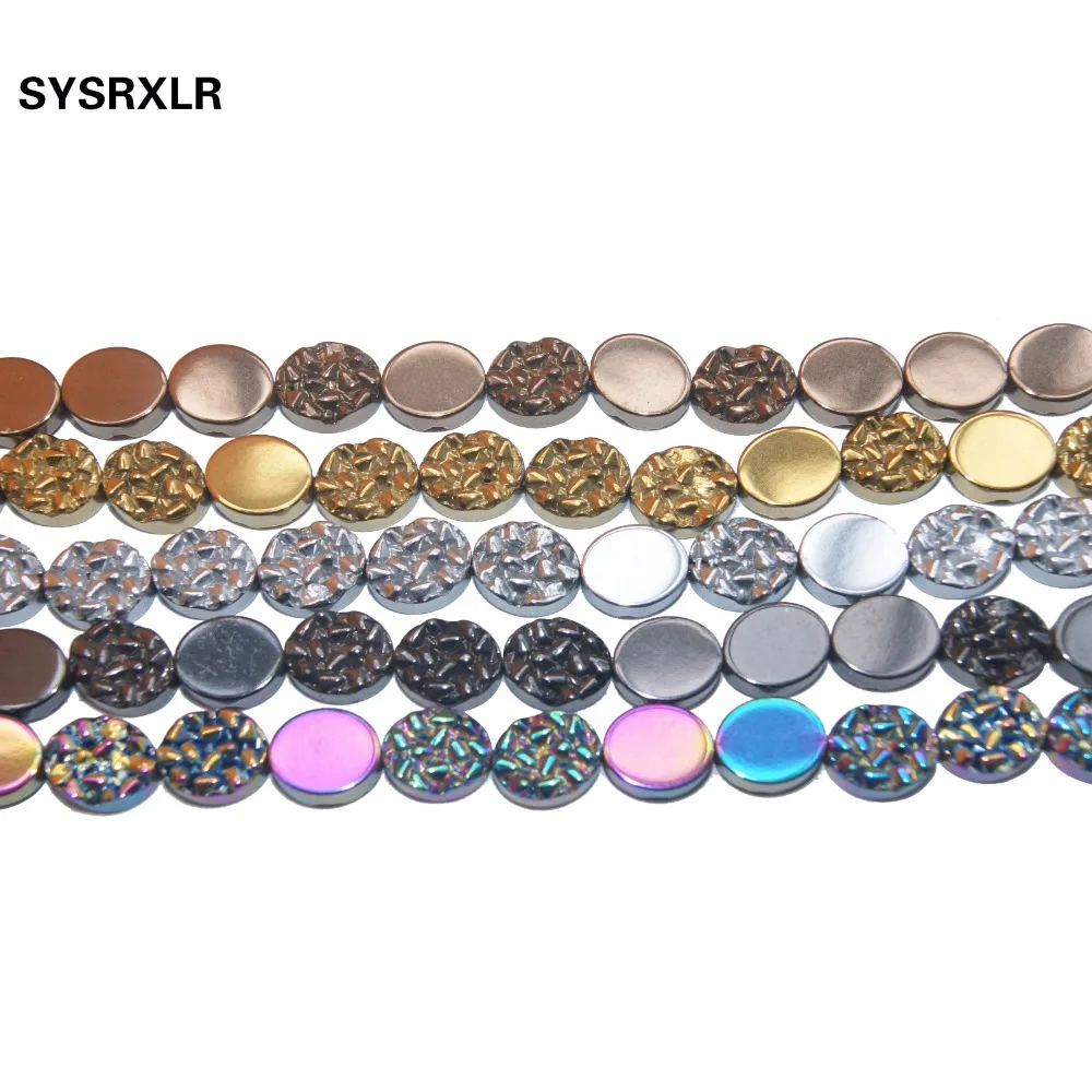 Free Shipping 6 Colors 8 /10 MM Hematite Beads Natural Stone Flat Oval Ellipse for Jewelry Making DIY Bracelet Accessories | Украшения и