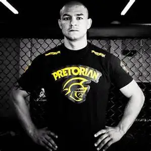 Фото Футболка с надписью Junior dos Santos Pretorian man, топы для единоборств по ММА, Черная №3