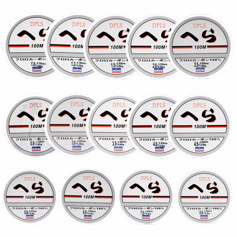 Супер сильная 100 м нейлоновая прозрачная или фторуглеродная рыболовная леска