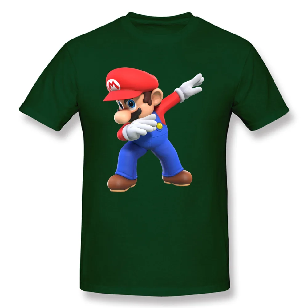 Мужские футболки 3D футболка Super Mario Bros футболка забавная одежда с принтом Марио Летние черные топы хлопковые футболки оптом - Цвет: Dark Green