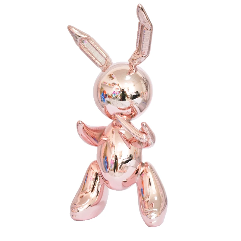 Rose Gold Jeff Koons Кролик Милые Животные Смола скульптура свадебный декоративный шар Кролик дом в скандинавском стиле украшения Аксессуары декор для дома - Цвет: Rose Gold