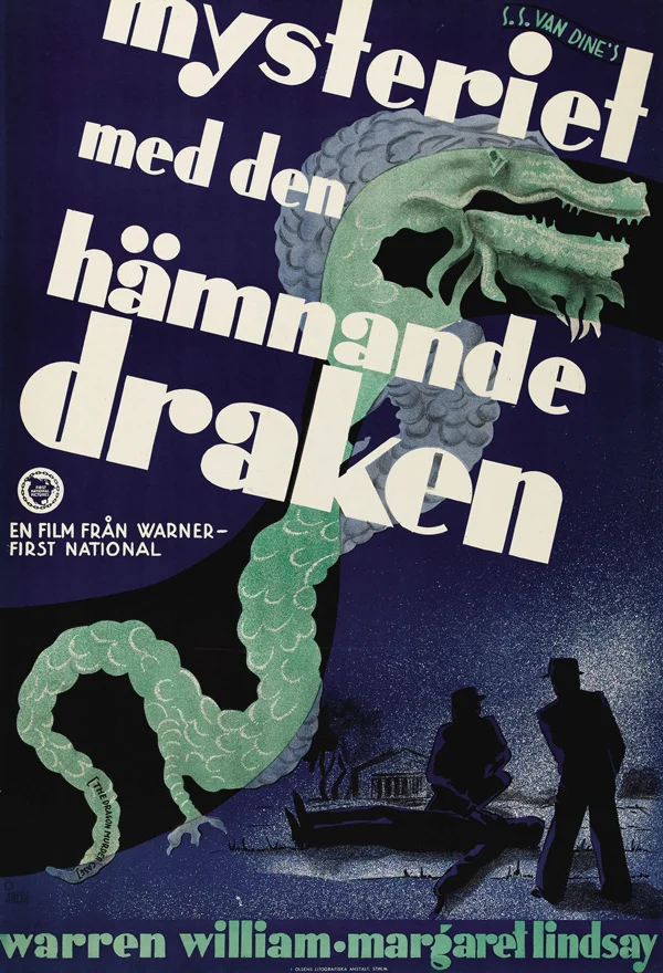 The Dragon Murder Case Sweden Pop Art Swedish Movie Retro Vintage Poster Canvas Painting DIY Home Bar Posters Decor | Дом и сад