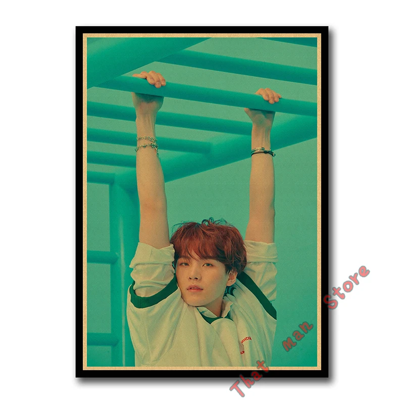 Kpop bangtan постер с прозрачным изображением настенные наклейки для украшения дома