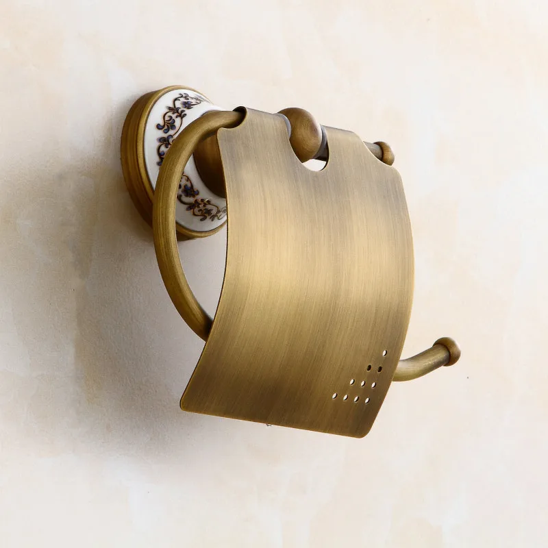 Европейская латунная бронзовая подставка для туалетной бумаги Классический