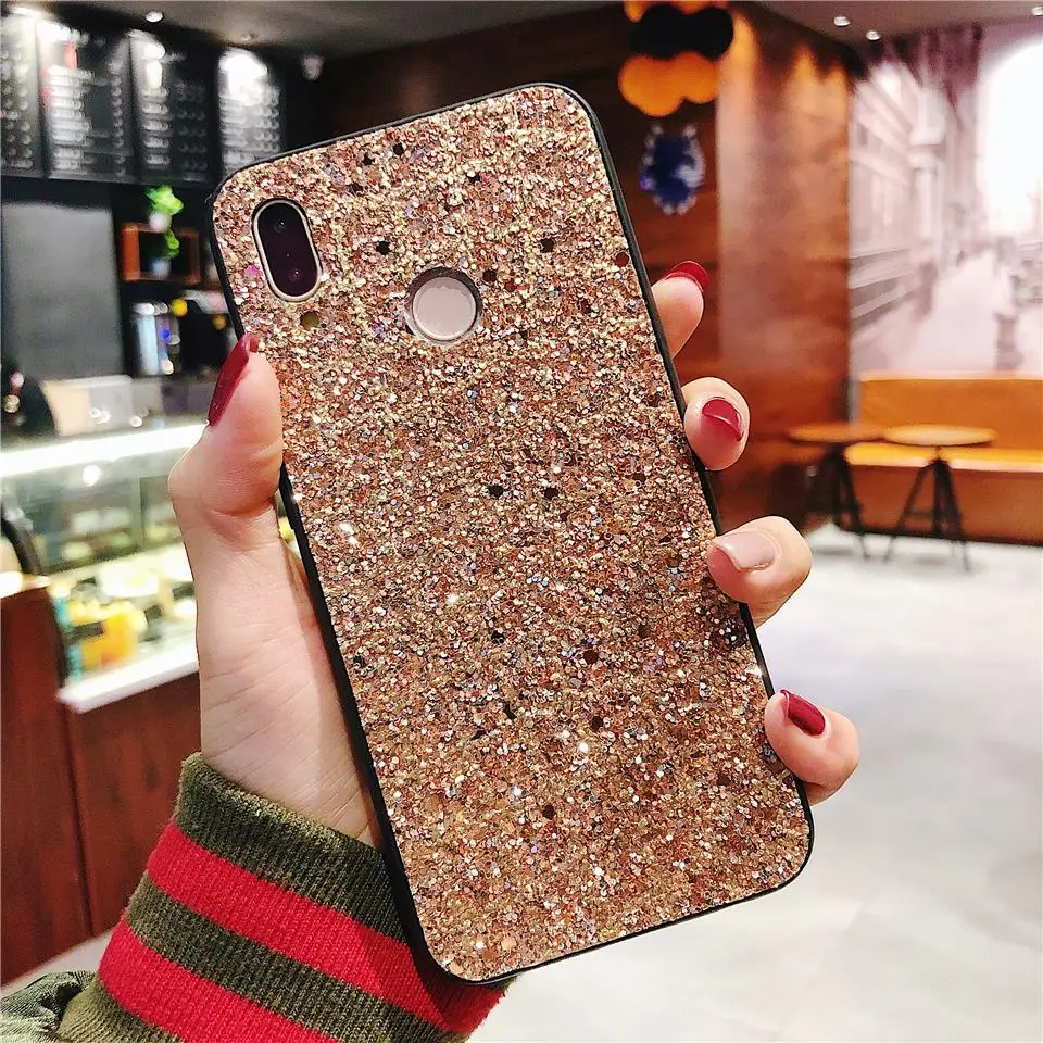 Роскошный женский чехол сверкающий с блестками для Huawei P20 Lite Mate 20 Pro Чехол