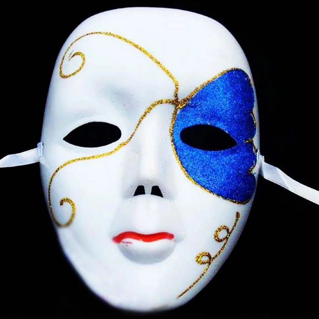 DIY страшные маски белые лица Хэллоуин маскарадный мяч карнавальный костюм