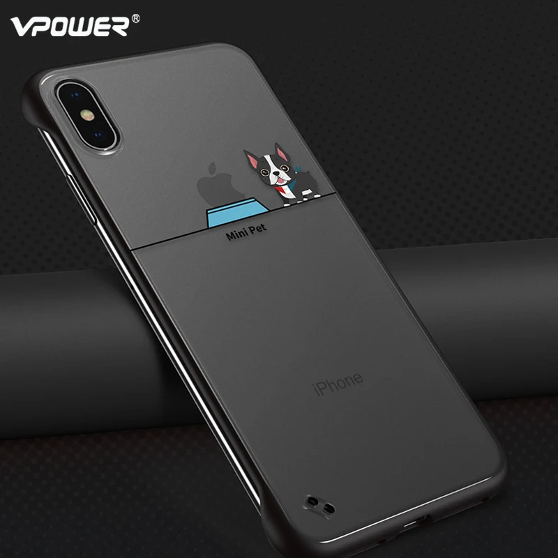 Жесткий PC матовый прозрачный чехол для iphone X XS Max XR Роскошный тонкий с рисунком iPhone