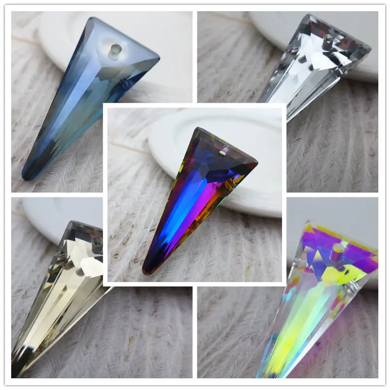 Австрийские хрустальные подвески для люстры Призма 38 мм ожерелье треугольной