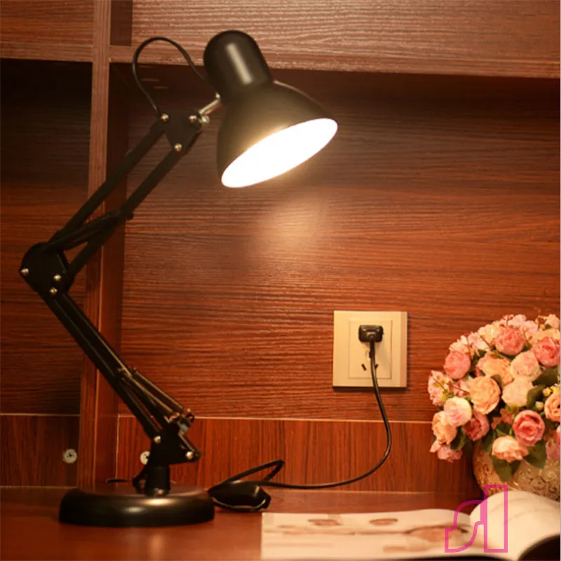 Светодиодная настольная лампа из железа Современная американская Складная