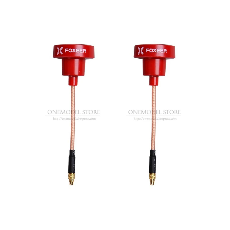 MMCX Red 59mm 2PCS 1 шт. или 2 шт. FOXEER Pagoda PRO 5,8G SMA/RP-SMA/UFL/MMCX антенна RHCP FPV для гоночного дрона радиоуправляемая модель совместима с ClearTX - Цвет: MMCX Red 59mm 2PCS