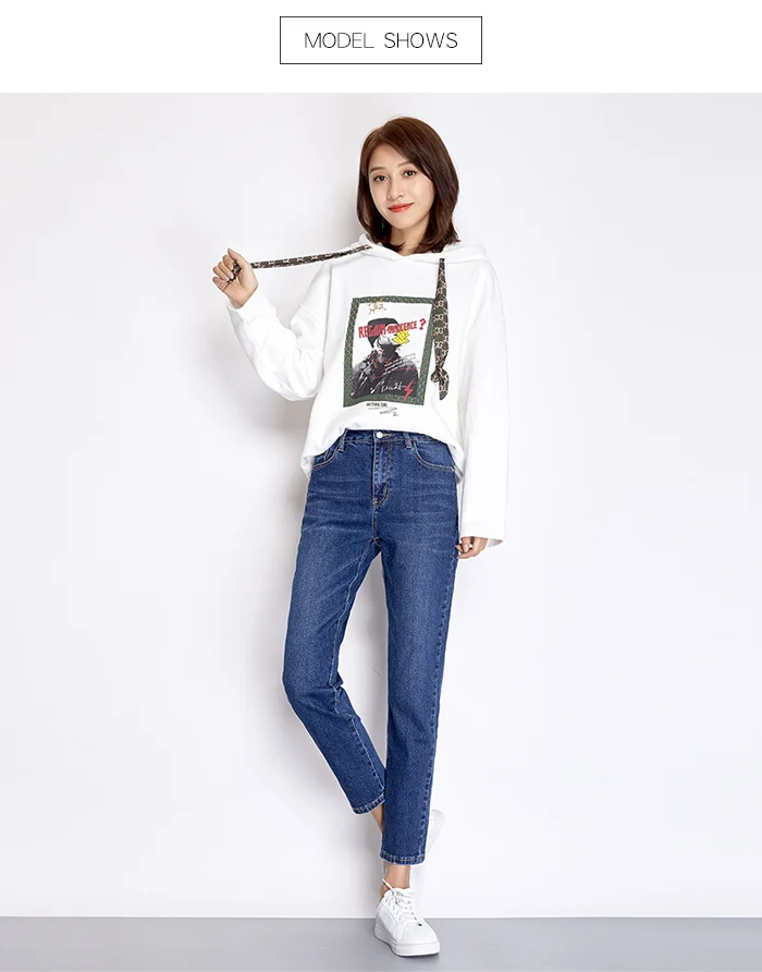 Женские классические джинсы LEIJIJEANS, голубые хлопковые свободные брюки из денима, полной длины, джинсы-бойфренды со средней посадкой, большие размеры, весна-лето