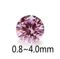 500pcs 0 8mm4 0mm round shape loose cz stone pink color aaaaa cubic zirconia synthetic gems for jewelry diy stone