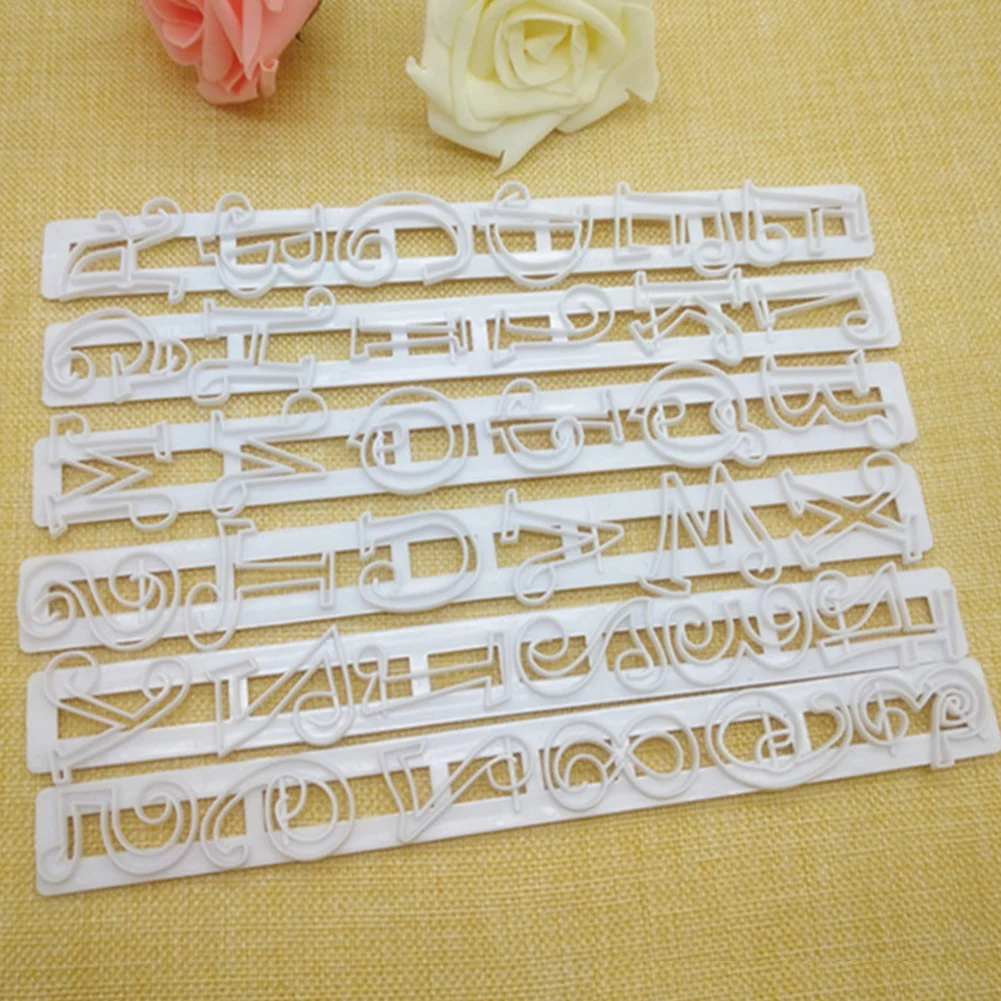 6 Pcs/set Decorating Fondant Number Cake Cutter Baking Mould Letter Biscuit Mold Plastic Non Toxic | Дом и сад