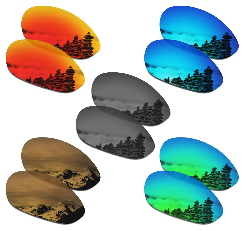

SmartVLT 5 Pairs Polarized Sunglasses Replacement Lenses for Oakley Minute 2.0 - 5 Colors