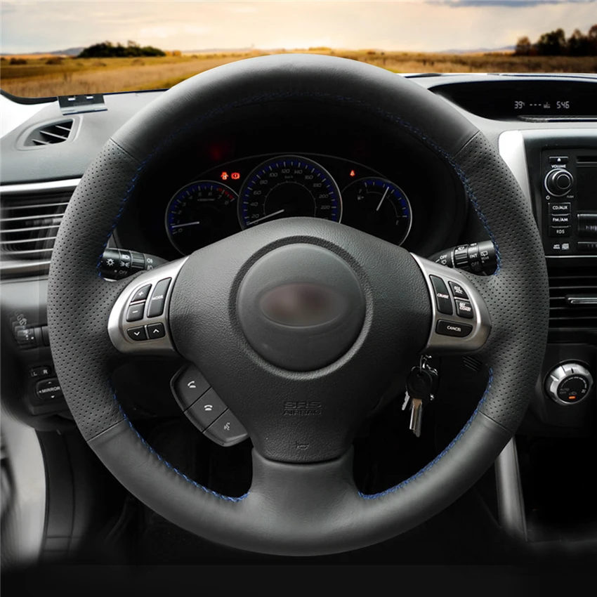 MEWANT черная накладка на руль из искусственной кожи для Subaru Forester 2008 2012 Impreza 2011 Legacy 2010