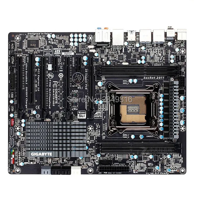 Для Gigabyte GA-X79-UD3 X79-UD3 DDR3 LGA2011 поддержка E5 2670 32nm I7 3960X X79 материнская плата(P9X79 PRO DELUXE WS SABERTOOTH X79