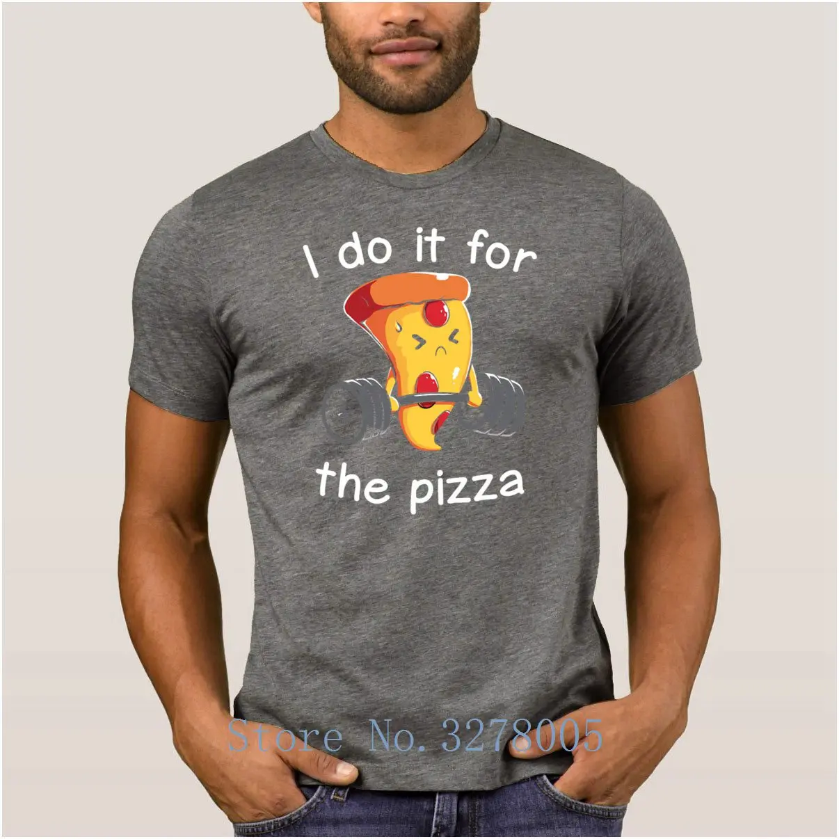 La Maxpa Make Custom Art Футболка I Do It For The Pizza Мужская футболка против морщин плюс размер 3xl