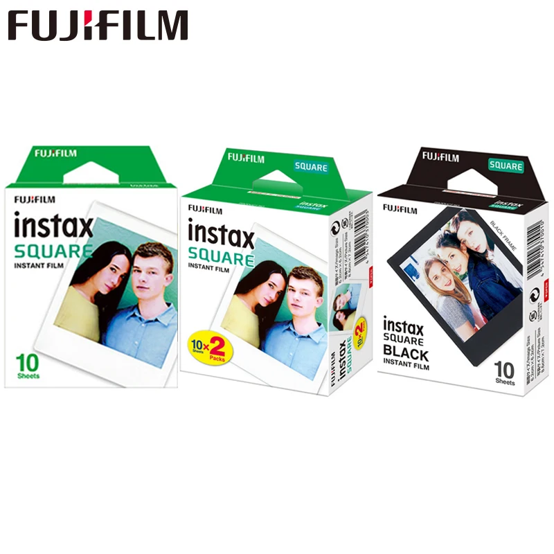 Фотопленка Fujifilm Instax Square 10 100 листов белая и черная мгновенная пленка для принтера