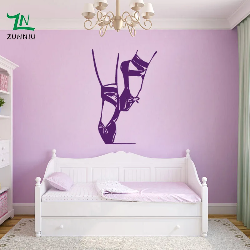ZN E38 наклейки на стену домашний декор виниловая наклейка балетная танцевальная