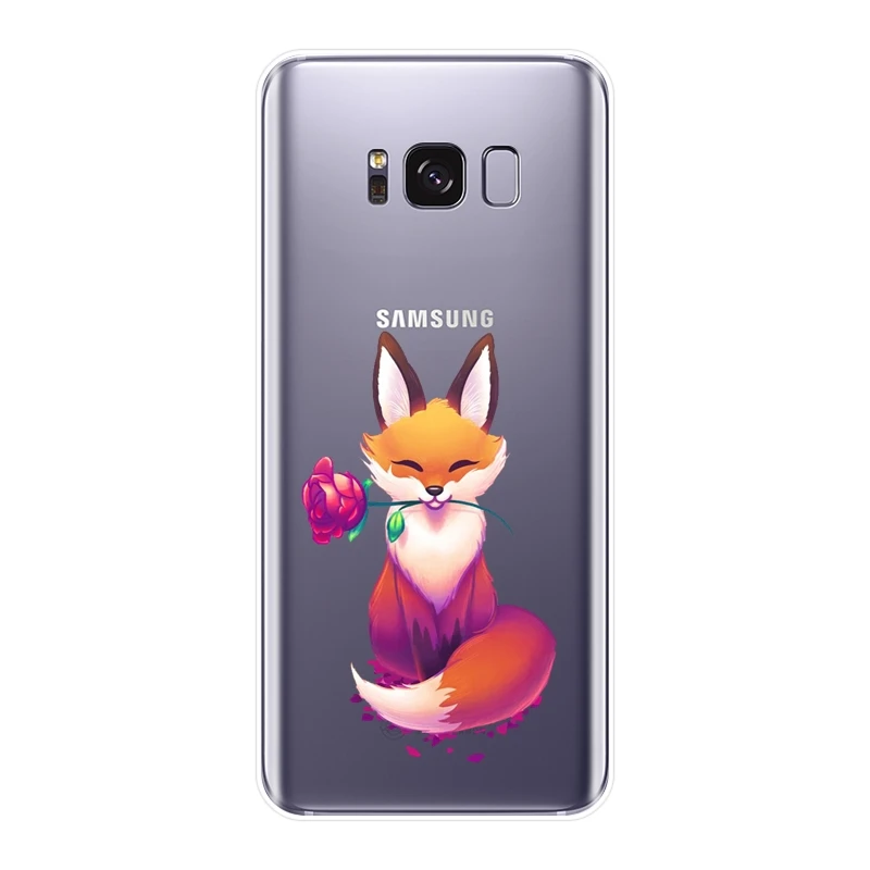 Мягкий чехол для телефона для samsung Galaxy Note 4 5 8 9 Kawaii Фокс Силиконовая задняя крышка для samsung Galaxy S8 S9 плюс S5 S6 S7 край чехол