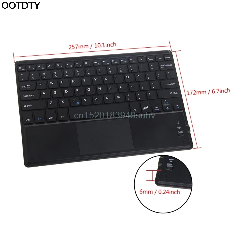 10 дюймовая тонкая сенсорная клавиатура Bluetooth встроенный тачпад и перезаряжаемый