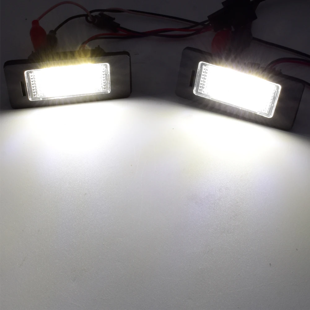 2 шт. Автомобильный светодиодный номерной знак 24SMD 3528 супер белый для Audi Q5 A1 A4 A5 A6 A7