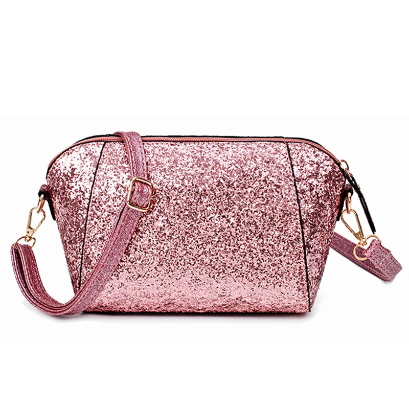 Mynos 2017 кожа женщин Crossbody сумки мода блестки оболочки плечо женские Элитный бренд
