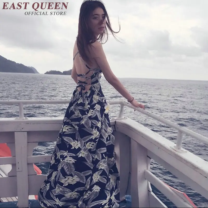 Женское пляжное платье туника с открытой спиной и цветочным принтом|sea dress|tunic