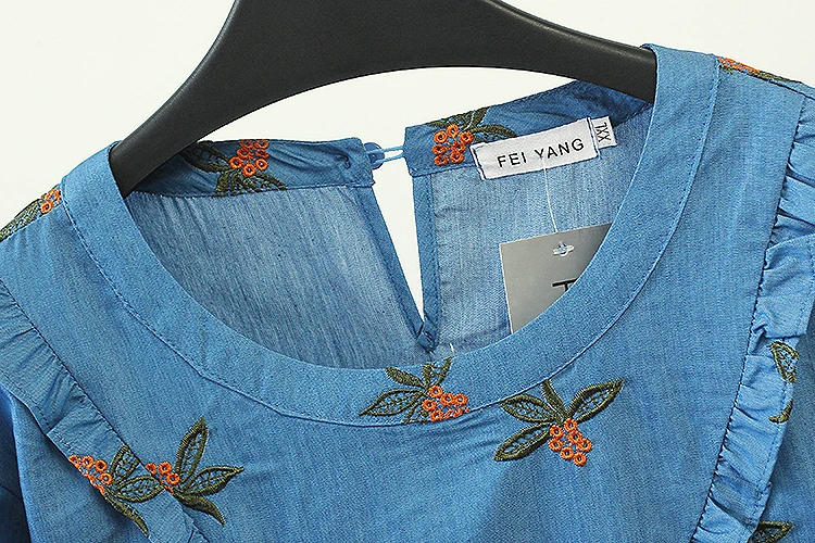 Новое поступление женские большие размеры одежда Новинка 2017 джинсовые