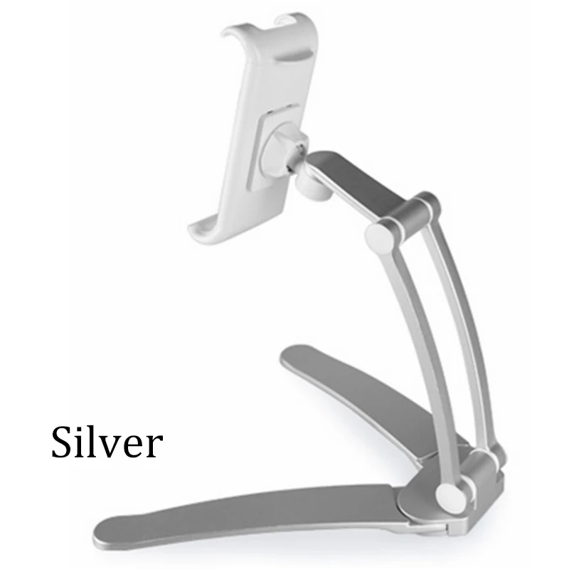 Silver 2 в 1, настенный стол, кухонная Подставка для планшета, плавающая подставка из алюминиевого сплава, настольный держатель для ленивых, поддержка для iPad samsung 4-10," планшета - Цвет: Silver