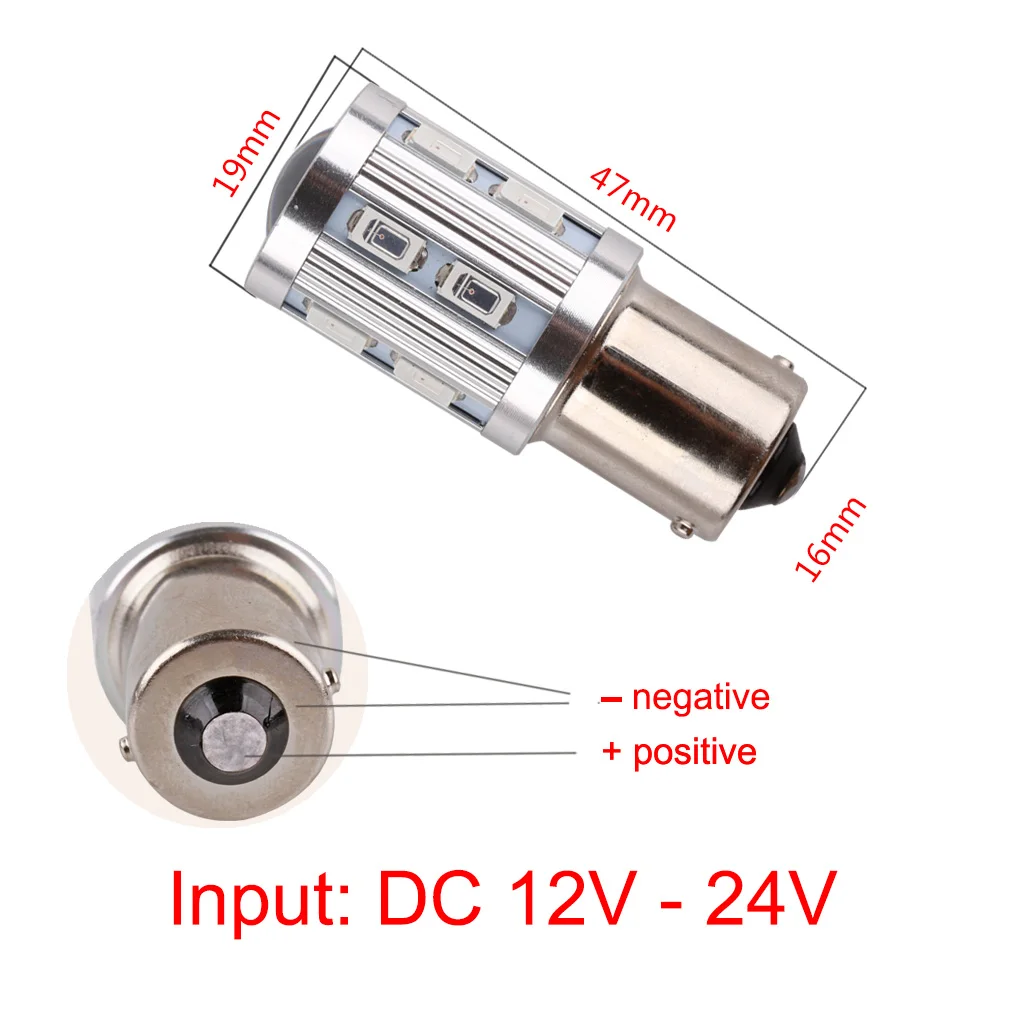 Светодиодный фонарь высокой мощности BA15S 12 SMD 5730 Cree светодиодный p21w R5W для