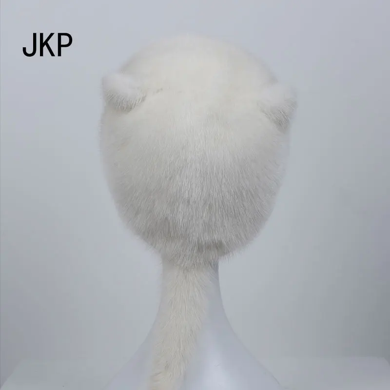 JKP Россия новые модные зимние Для женщин натуральный мех норки шляпа для мило орекьетте меховая шапка Skullies и шапочки DHY-54