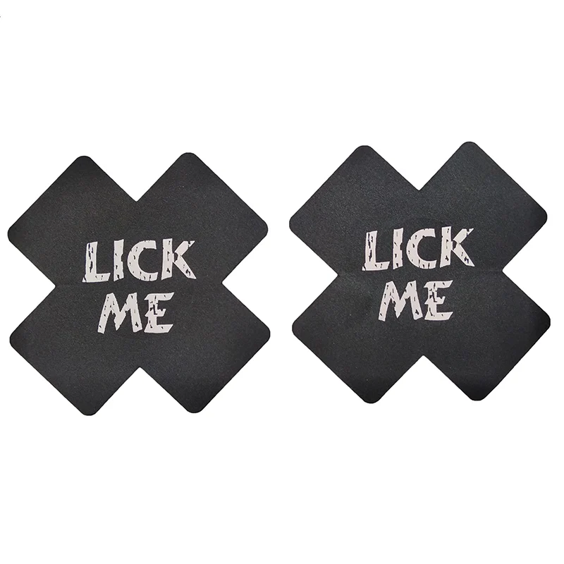 Black Lick Me Женский сексуальный чехол для сосков, фетиш, Nippel, одноразовый чехол, невидимый для сосков, наклейки, Cross Reggiseno Adesivo - Цвет: Black Lick Me