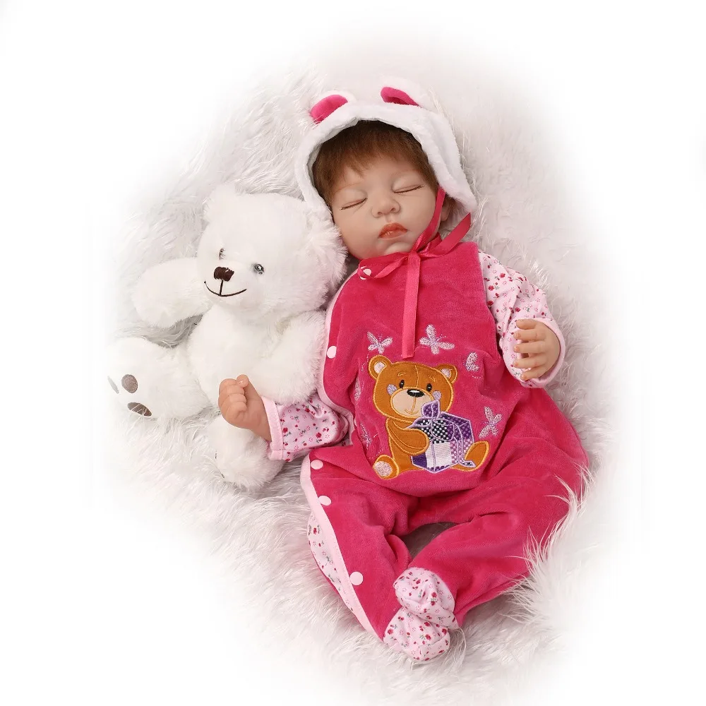 Силиконовый виниловый Реборн 55 см 22 дюйма|gift baby|gifts for a babybaby indian halloween costumes |