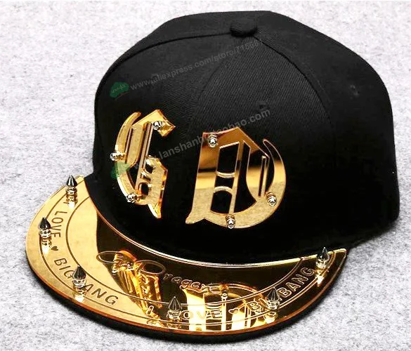 Модная корейская модная крутая GD Bigbang g-dragon Шипы Заклепки Kpop 3D акриловая шляпа бейсбольная Кепка в стиле хип-хоп Регулируемая Кепка - Цвет: GD 3
