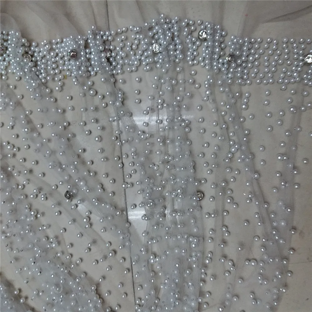 New Design African Net Lace Fabric Mesh Tulle with full beads Nigerian French Guipure for women dress | Дом и сад