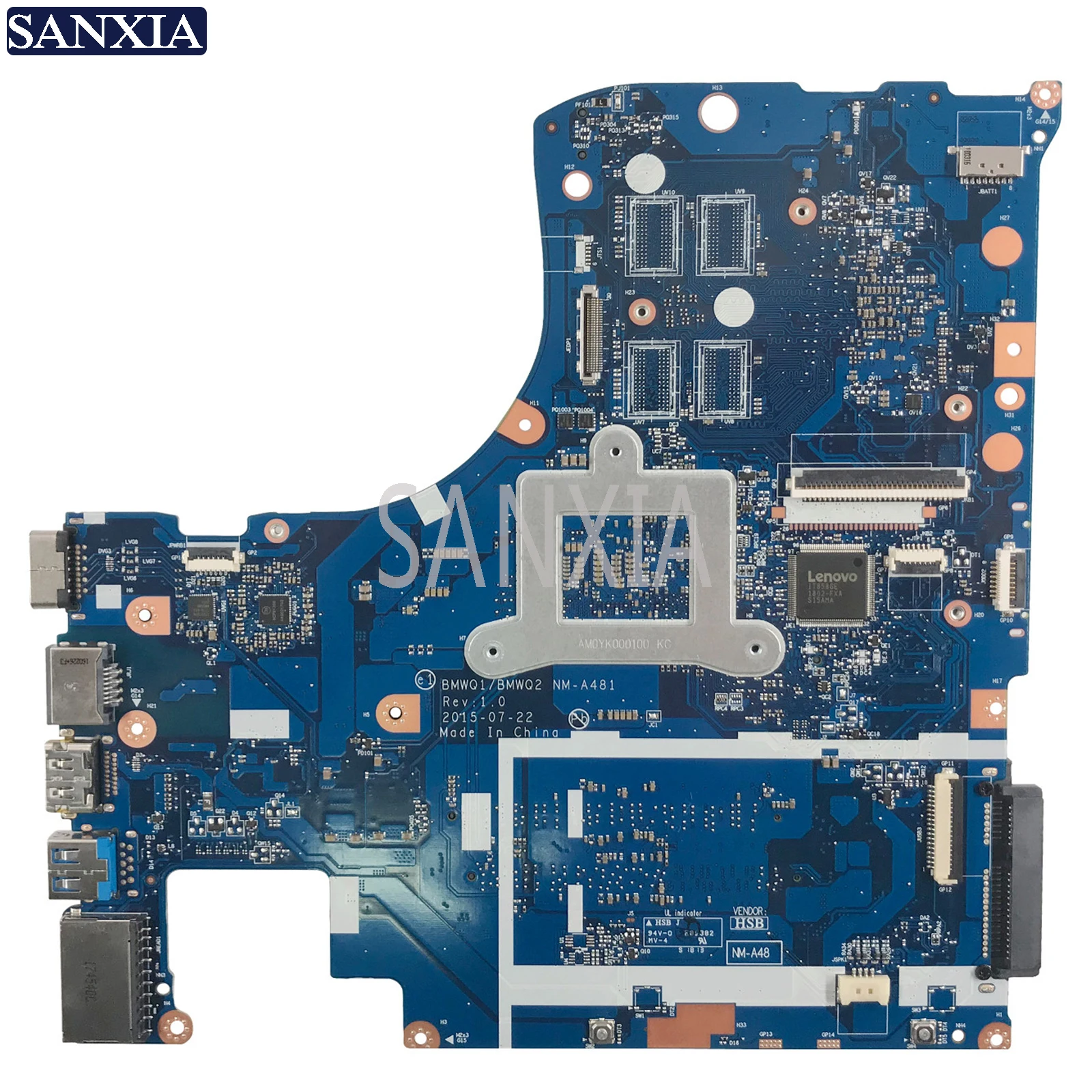 KEFU NM-A481 материнская плата для ноутбука lenovo Ideapad 300-15ISK оригинальная материнская плата I7-6500U с видеокартой