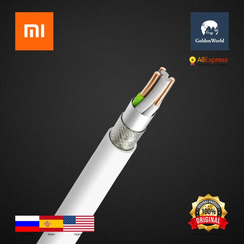 Оригинал Xiaomi кабель 3 в 1 Micro USB молниях Тип-C синхронизации быстрого Зарядное