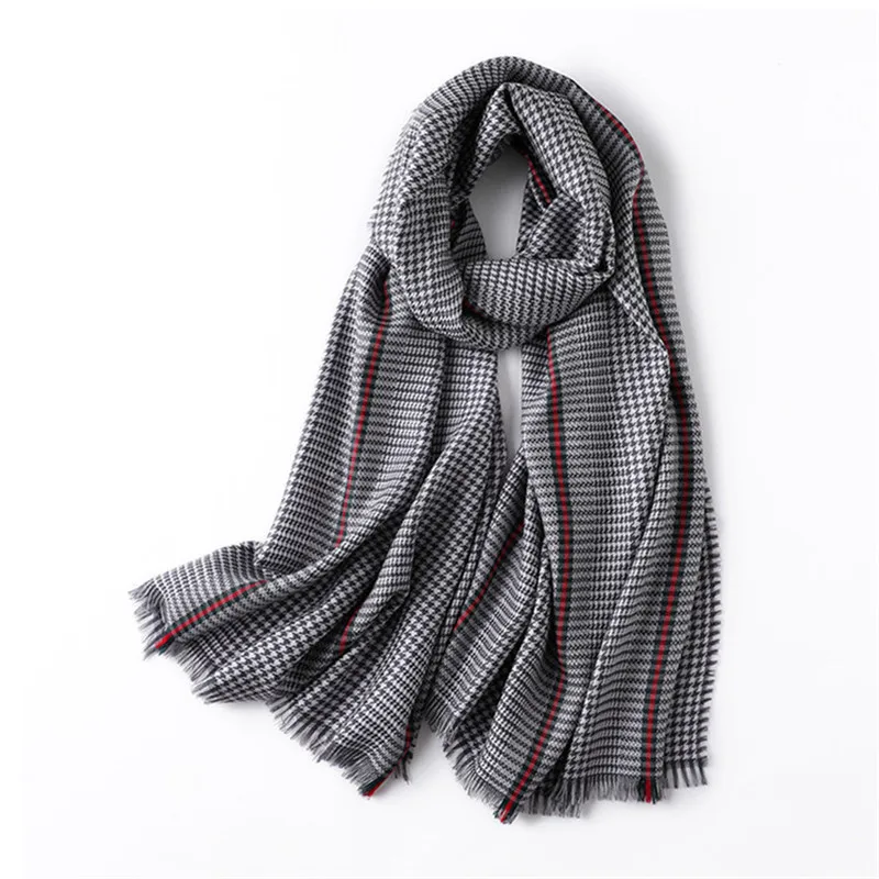 100%wool knit women korean style plover case grain thick scarfs shawl pashmina 2color 70x200cm