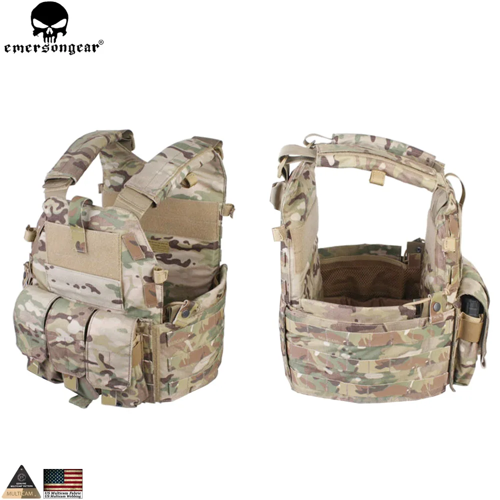 EMERSONGEAR Tactical Modular Vest With Airsoft 094K M4 Mag Pouch Combat CS Tactical Molle Plate Carrier Vest EM7356