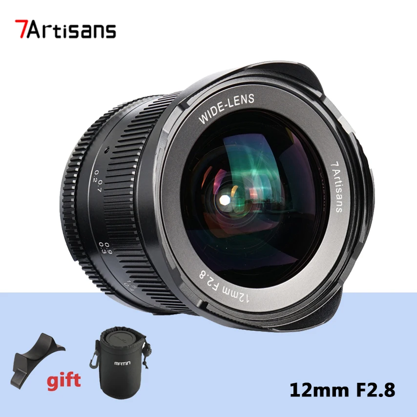 7artisans 12 мм F2.8 широкоугольный Камера объектив Ручной фокусирующий с фиксированным